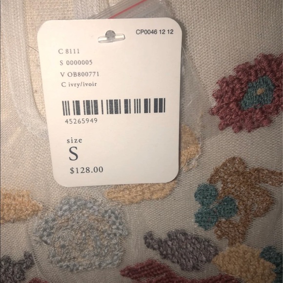 NWT- Free People/ Anthropologie embroidered top S - Picture 8 of 8